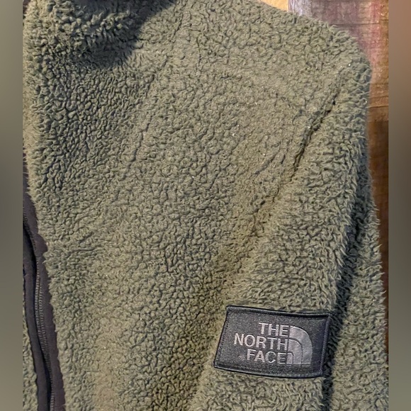 The North Face Campshire Green Pullover Hoodie Sherpa Fleece Women’s Large GUC - Picture 3 of 5